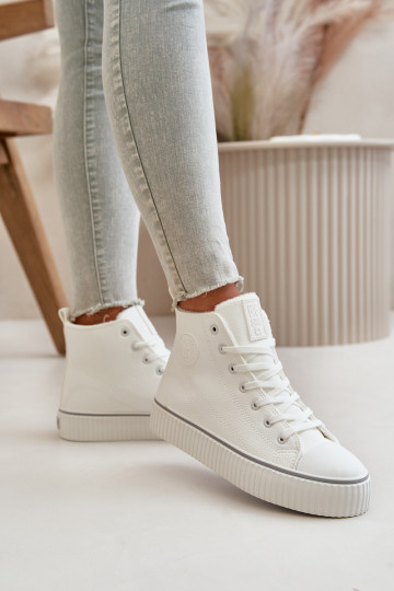 Feminin sich Zuarm laufen lässige Schuhe aus Öko-Leder Big Star OO274788 Zueiße Farbe