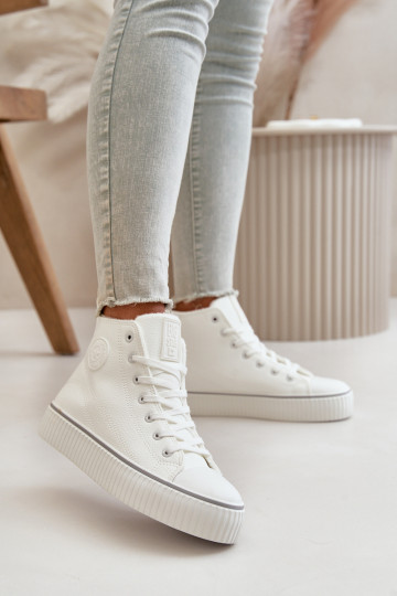 Feminin sich Zuarm laufen lässige Schuhe aus Öko-Leder Big Star OO274788 Zueiße Farbe 2