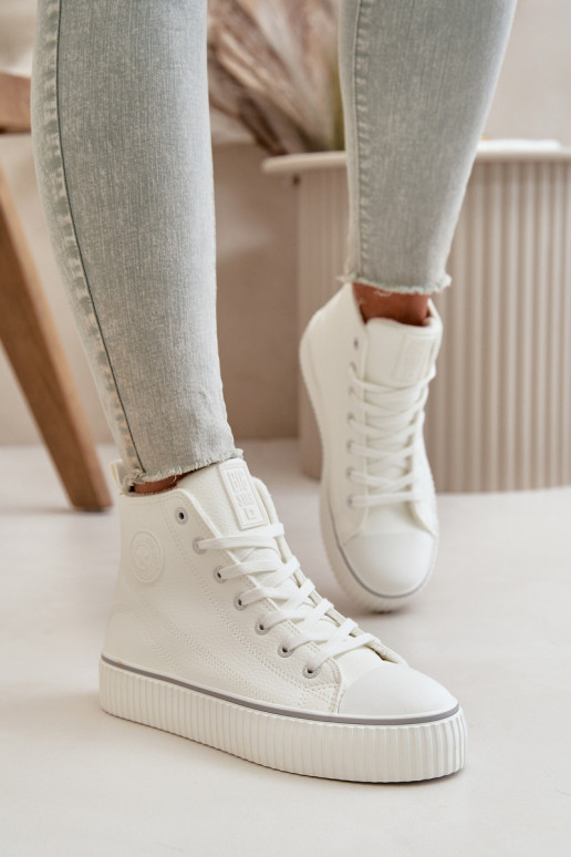 Feminin sich Zuarm laufen lässige Schuhe aus Öko-Leder Big Star OO274788 Zueiße Farbe Feminin sich Zuarm laufen lässige Schuhe aus Öko-Leder Big Star OO274788 Zueiße Farbe