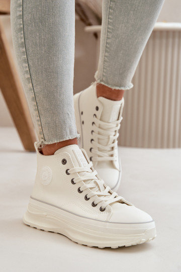 Freizeitschuhe mit einer Plattform Eko Haut Big Star OO274064 Zueiße Farbe