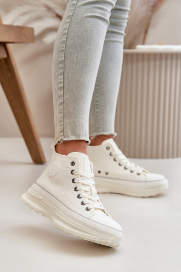 Freizeit-Schuhe mit Plattform aus Kunstleder Big Star OO274064 in weiß 2