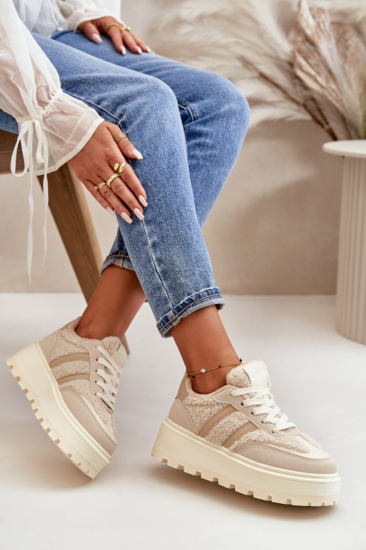sich Zuarm laufen Sneakers Stilvollllschuhe Feminin mit einer Plattform mit AufZuärmen Beige Daivlene sich Zuarm laufen Sneakers Stilvollllschuhe Feminin mit einer Plattform mit AufZuärmen Beige Daivlene