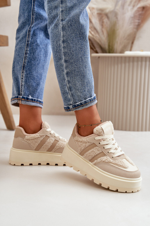 sich Zuarm laufen Sneakers Stilvollllschuhe Feminin mit einer Plattform mit AufZuärmen Beige Daivlene sich Zuarm laufen Sneakers Stilvollllschuhe Feminin mit einer Plattform mit AufZuärmen Beige Daivlene
