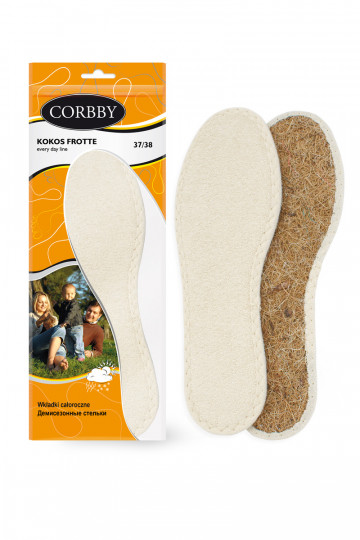 Corbby KOKOS FROTTE Allwetter-Schuheinlagen