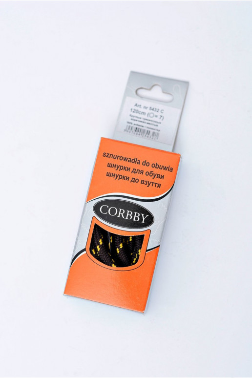 CORBBY Trekking-Schnürsenkel braun gelb