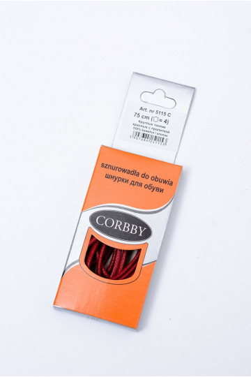 Corbby Red gewachste dünne Schnürsenkel 2