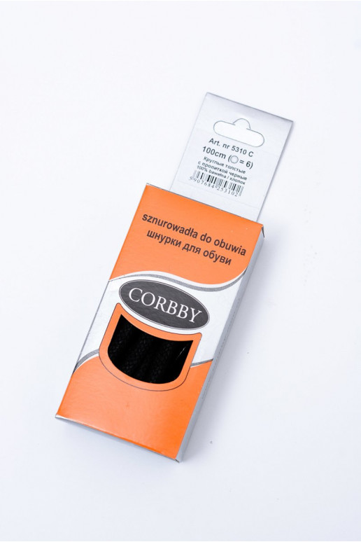 Corbby Black gewachste dicke Schnürsenkel
