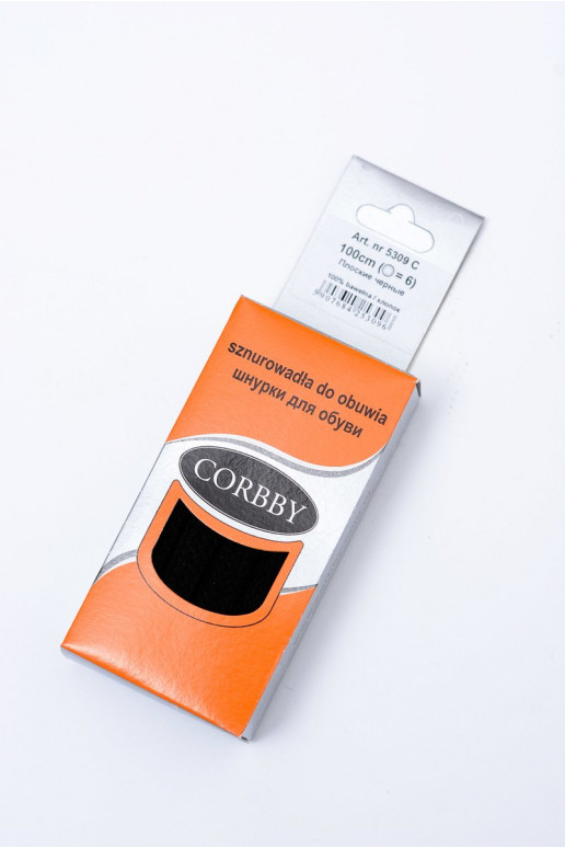 Corbby schwarze flache Schnürsenkel