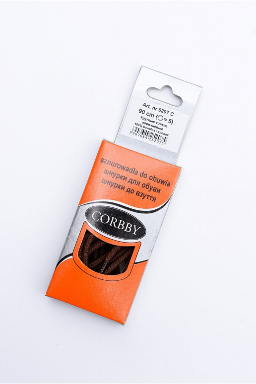 Corbby braune schmale runde Schnürsenkel