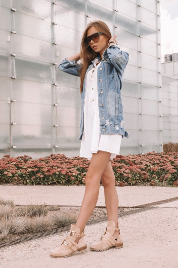 Lu Boo Beige Rock Girl Wildlederstiefel 2