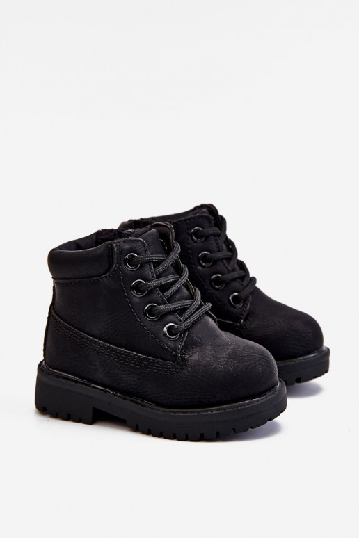 Gewärmte schwarze Kinderstiefel Boots Dexter