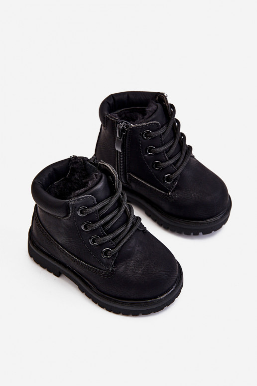 Gewärmte schwarze Kinderstiefel Boots Dexter
