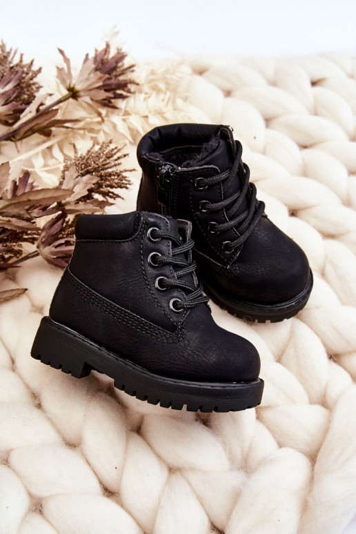 Gewärmte schwarze Kinderstiefel Boots Dexter