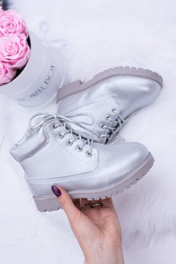 Warme silberne Kinderstiefel Dexter 2