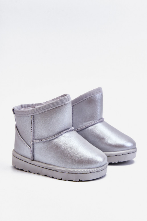 Warme Kinder-Schneestiefel in der Farbe Silber von Scooby Warme Kinder-Schneestiefel in der Farbe Silber von Scooby