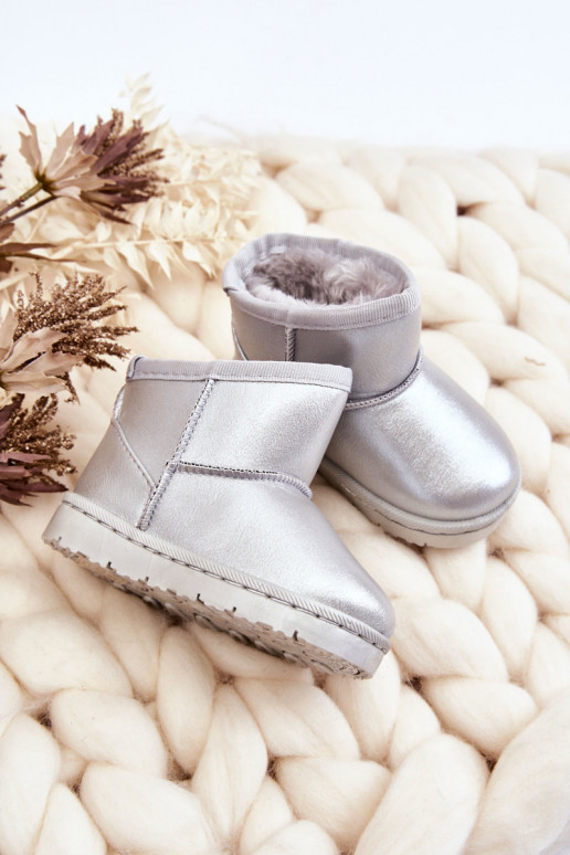 Warme Kinder-Schneestiefel in der Farbe Silber von Scooby Warme Kinder-Schneestiefel in der Farbe Silber von Scooby