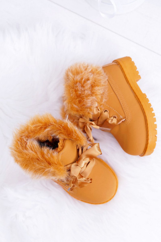 Kinderstiefel braune Stiefel mit Fell Tesoro Kinderstiefel braune Stiefel mit Fell Tesoro