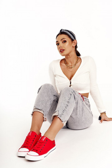 Klassisches Modell flache Schuhe Big Star DD274339 rote Farbe 2