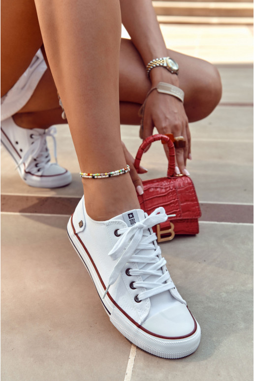 Klassisches Modell flache Schuhe Big Star DD274336 weiße Farbe Klassisches Modell flache Schuhe Big Star DD274336 weiße Farbe