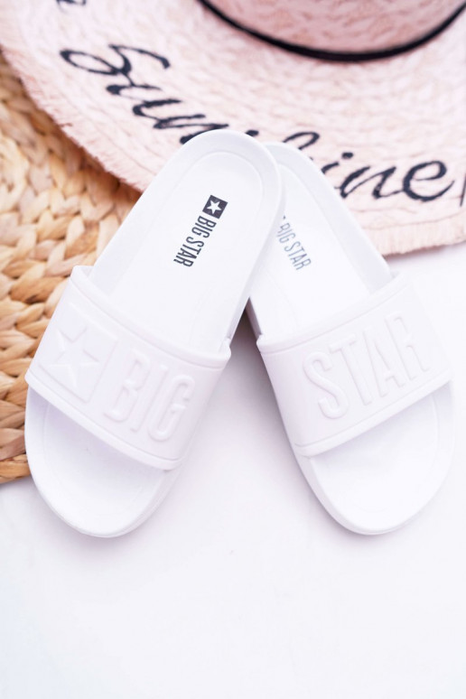 Hausschuhe für Kinder, Big Star, weiße Farbe, DD374154