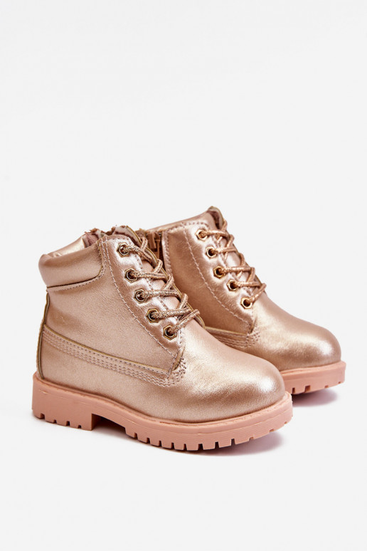 Kinder-Schnürstiefel in warmer Roségoldfarbe Dexter Kinder-Schnürstiefel in warmer Roségoldfarbe Dexter