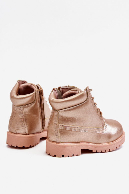 Kinder-Schnürstiefel in warmer Roségoldfarbe Dexter Kinder-Schnürstiefel in warmer Roségoldfarbe Dexter