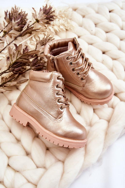 Kinder-Schnürstiefel in warmer Roségoldfarbe Dexter Kinder-Schnürstiefel in warmer Roségoldfarbe Dexter