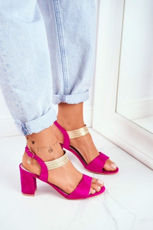 Damen-Sandalen aus Wildleder in Rosa Viel Spaß Damen-Sandalen aus Wildleder in Rosa Viel Spaß