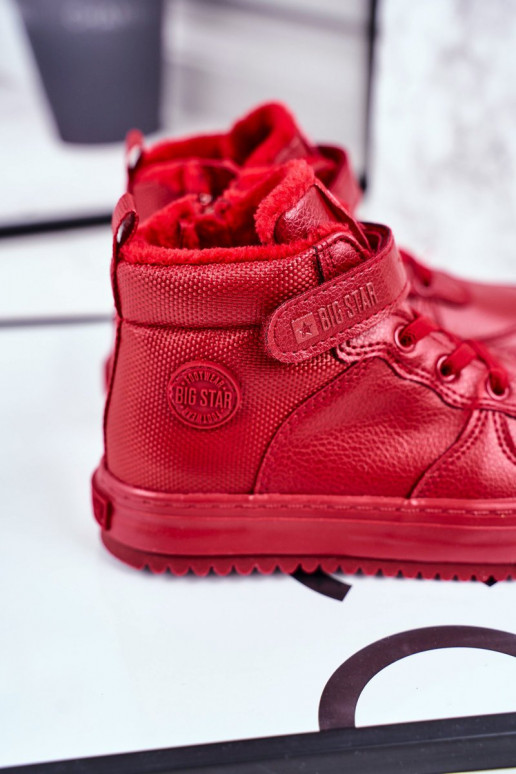 Gewärmte Sportschuhe für Kinder Big Star GG374042 in roter Farbe