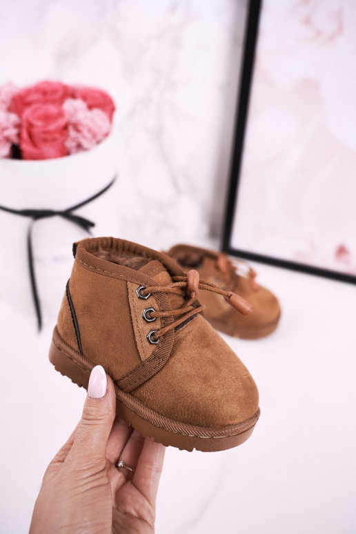 Schnür-Schneestiefel für Kinder mit Fell in Braun Hunter Schnür-Schneestiefel für Kinder mit Fell in Braun Hunter