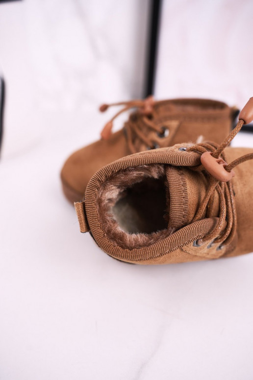 Schnür-Schneestiefel für Kinder mit Fell in Braun Hunter Schnür-Schneestiefel für Kinder mit Fell in Braun Hunter