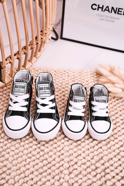 Kinder-Freizeitschuhe mit Sohlen und Reißverschlüssen BIG STAR HH374188 schwarze Farbe Kinder-Freizeitschuhe mit Sohlen und Reißverschlüssen BIG STAR HH374188 schwarze Farbe