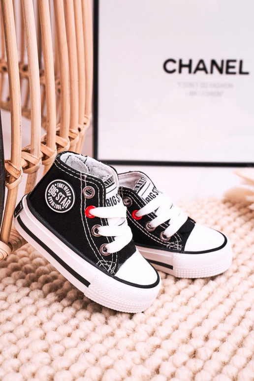 Kinder-Freizeitschuhe mit Sohlen und Reißverschlüssen BIG STAR HH374188 schwarze Farbe Kinder-Freizeitschuhe mit Sohlen und Reißverschlüssen BIG STAR HH374188 schwarze Farbe