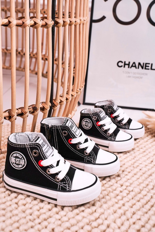 Kinder-Freizeitschuhe mit Sohlen und Reißverschlüssen BIG STAR HH374188 schwarze Farbe Kinder-Freizeitschuhe mit Sohlen und Reißverschlüssen BIG STAR HH374188 schwarze Farbe