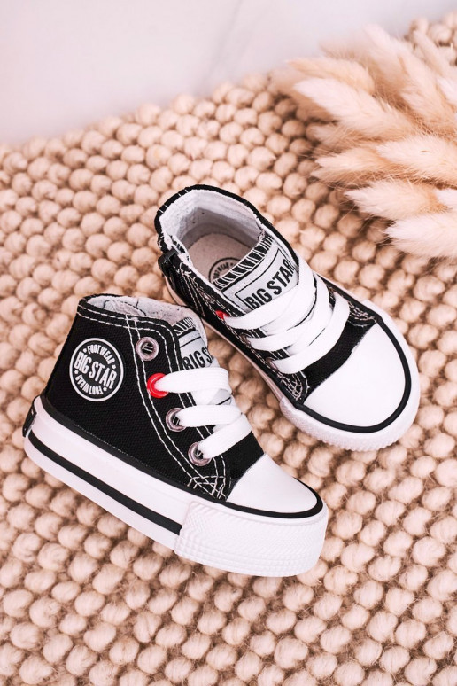 Kinder-Freizeitschuhe mit Sohlen und Reißverschlüssen BIG STAR HH374188 schwarze Farbe Kinder-Freizeitschuhe mit Sohlen und Reißverschlüssen BIG STAR HH374188 schwarze Farbe