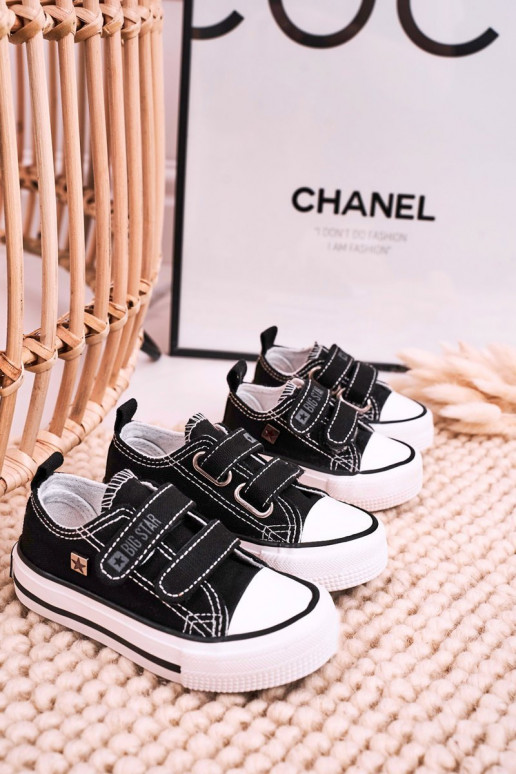 Kinder-Freizeitschuhe mit Klebeverschlüssen BIG STAR HH374200 schwarze Farbe Kinder-Freizeitschuhe mit Klebeverschlüssen BIG STAR HH374200 schwarze Farbe