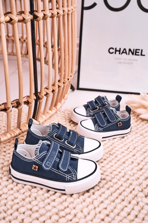 Kinder-Freizeitschuhe mit Klebeverschlüssen BIG STAR HH374201 dunkelblau Kinder-Freizeitschuhe mit Klebeverschlüssen BIG STAR HH374201 dunkelblau