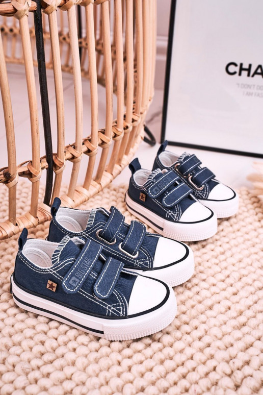 Kinder-Freizeitschuhe mit Klebeverschlüssen BIG STAR HH374201 dunkelblau