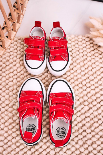 Kinder-Freizeitschuhe mit Klebeverschlüssen BIG STAR HH374202 rote Farbe 2