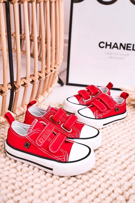 Kinder-Freizeitschuhe mit Klebeverschlüssen BIG STAR HH374202 rote Farbe Kinder-Freizeitschuhe mit Klebeverschlüssen BIG STAR HH374202 rote Farbe