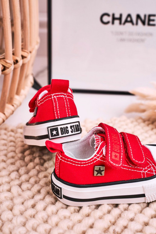 Kinder-Freizeitschuhe mit Klebeverschlüssen BIG STAR HH374202 rote Farbe Kinder-Freizeitschuhe mit Klebeverschlüssen BIG STAR HH374202 rote Farbe