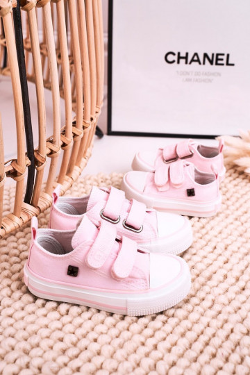 Kinder-Freizeitschuhe mit Klebeverschlüssen BIG STAR HH374203 rosa Farbe