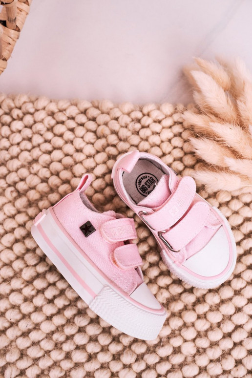 Kinder-Freizeitschuhe mit Klebeverschlüssen BIG STAR HH374203 rosa Farbe