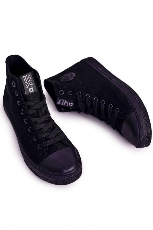 Klassisches Modell Freizeitschuhe mit Sohlen BIG STAR FF174550 schwarze Farbe Klassisches Modell Freizeitschuhe mit Sohlen BIG STAR FF174550 schwarze Farbe