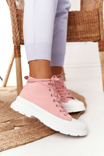 rosafarbene Trissy-Freizeitschuhe mit breiten Sohlen 2