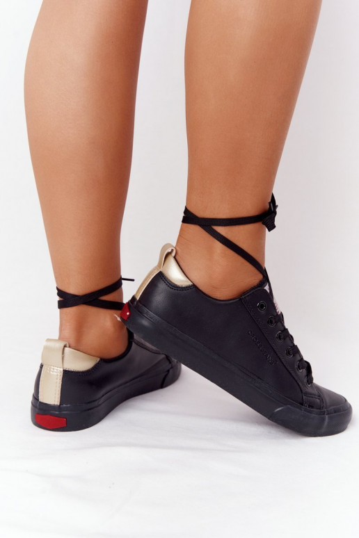 Naturleder-Sneaker CROSS JEANS HH2R4003C schwarze Farbe Naturleder-Sneaker CROSS JEANS HH2R4003C schwarze Farbe