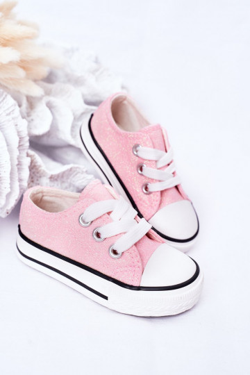 Freizeitschuhe für Kinder mit Glitzer in der Farbe Pink Bling-Bling
