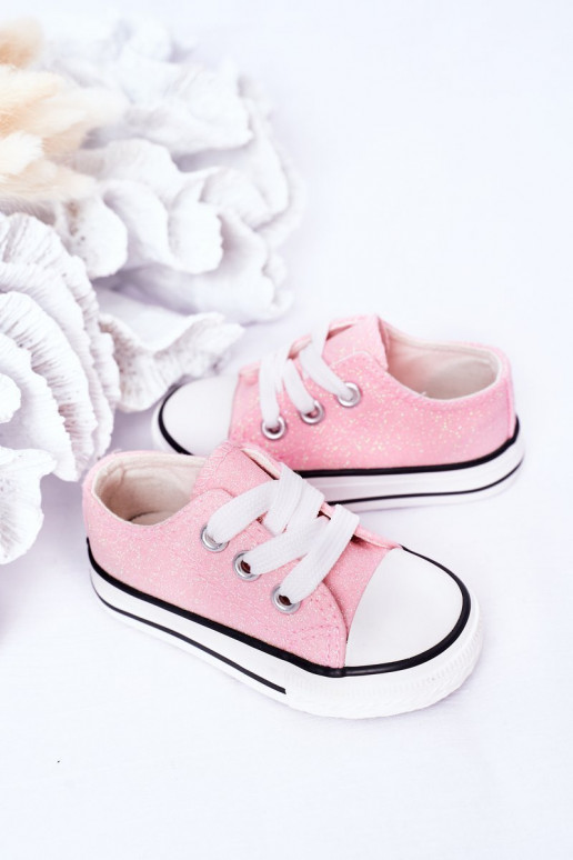 Freizeitschuhe für Kinder mit Glitzer in der Farbe Pink Bling-Bling