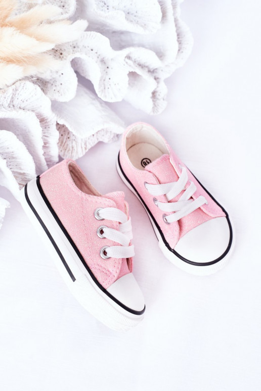 Freizeitschuhe für Kinder mit Glitzer in der Farbe Pink Bling-Bling