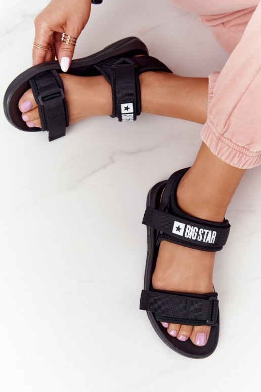 Sportliche Sandalen Big Star HH274A024 in schwarzer Farbe